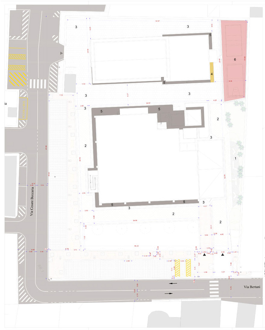 Riqualificazione energetica e antisismica Fasano planimetria generale di progetto 3
