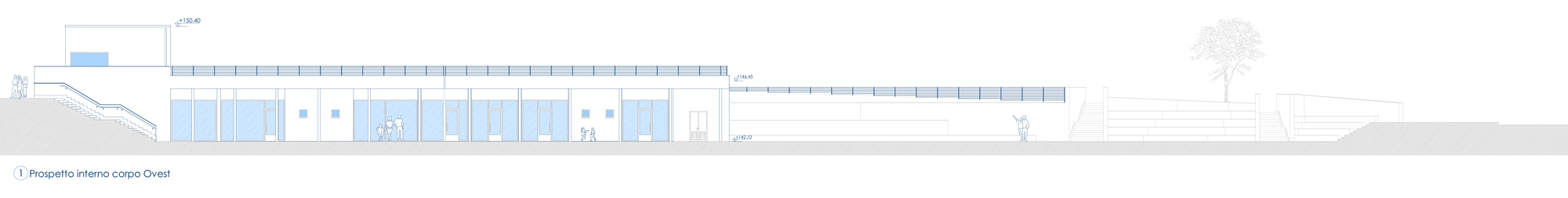 Centro Polifunzionale – Quartiere San Valentino prospetto ovest def